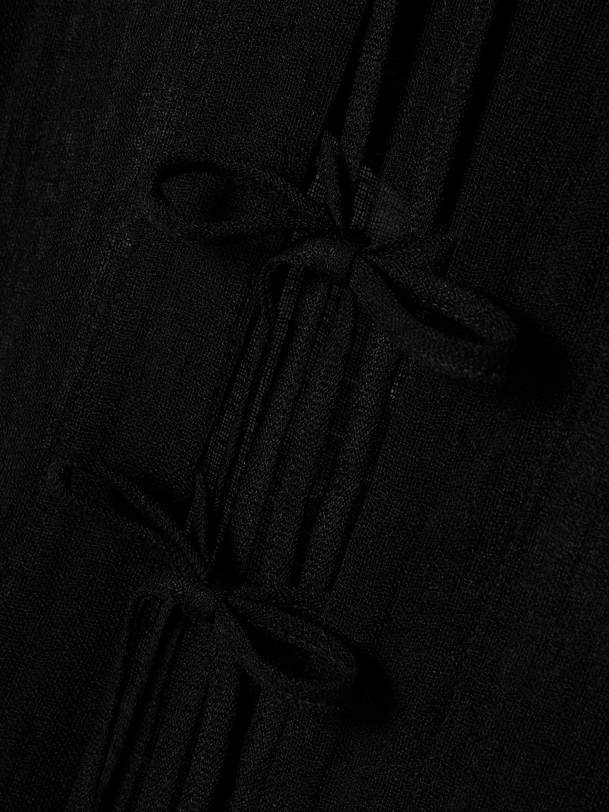 Lisa Marie Fernandez Hooded Crinkled Linen-blend Gauze Kaftan In Black