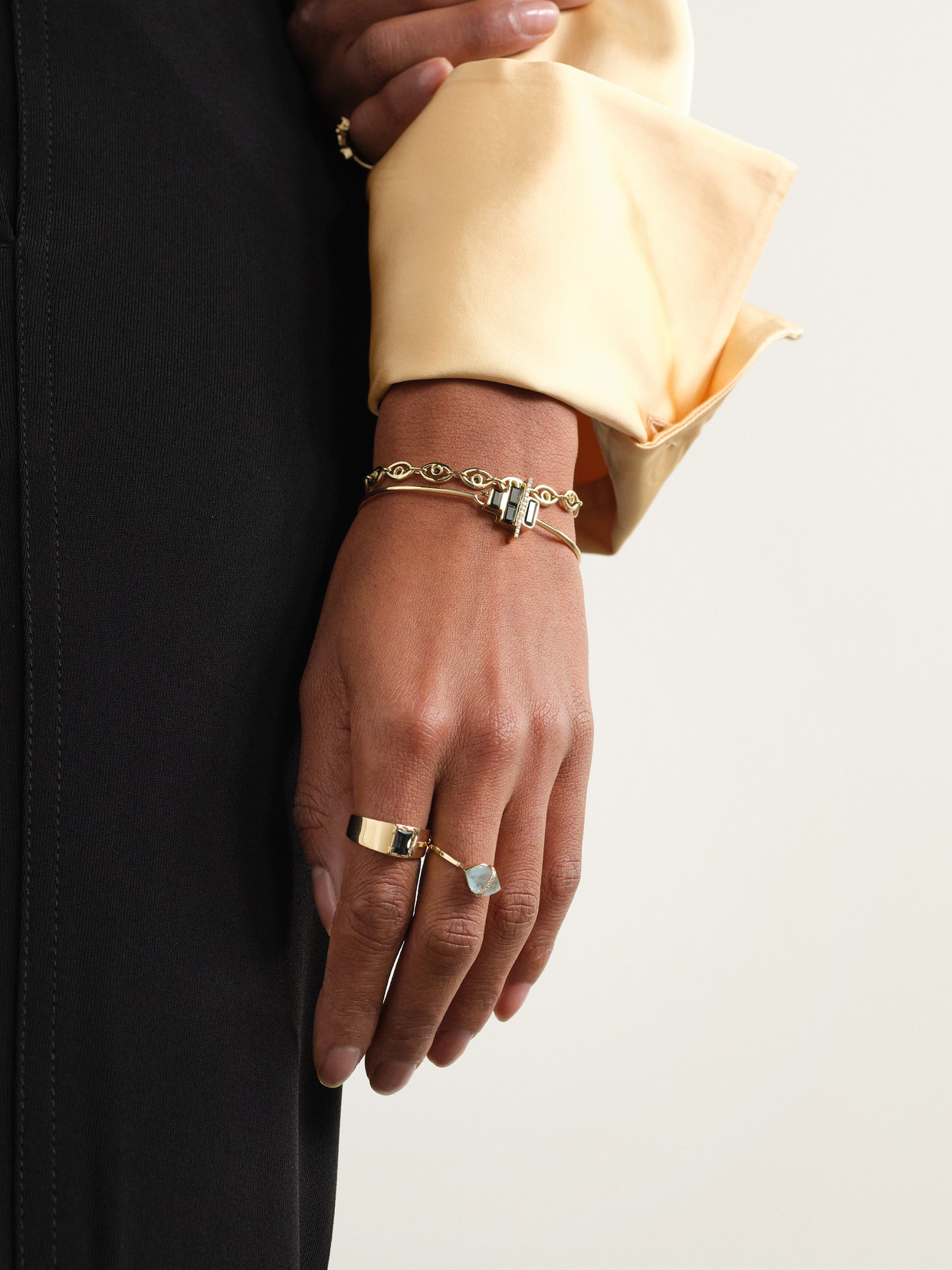 Melissa Joy Manning 14-karat Recycled Gold, Aquamarine And Diamond Ring In Blue