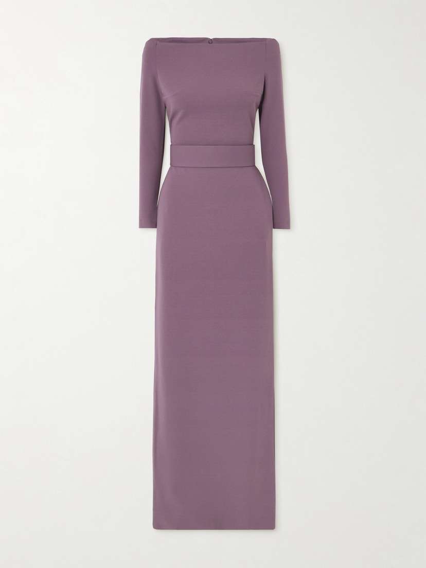 Solace London Sabina Off-the-shoulder Stretch-crepe Maxi Dress