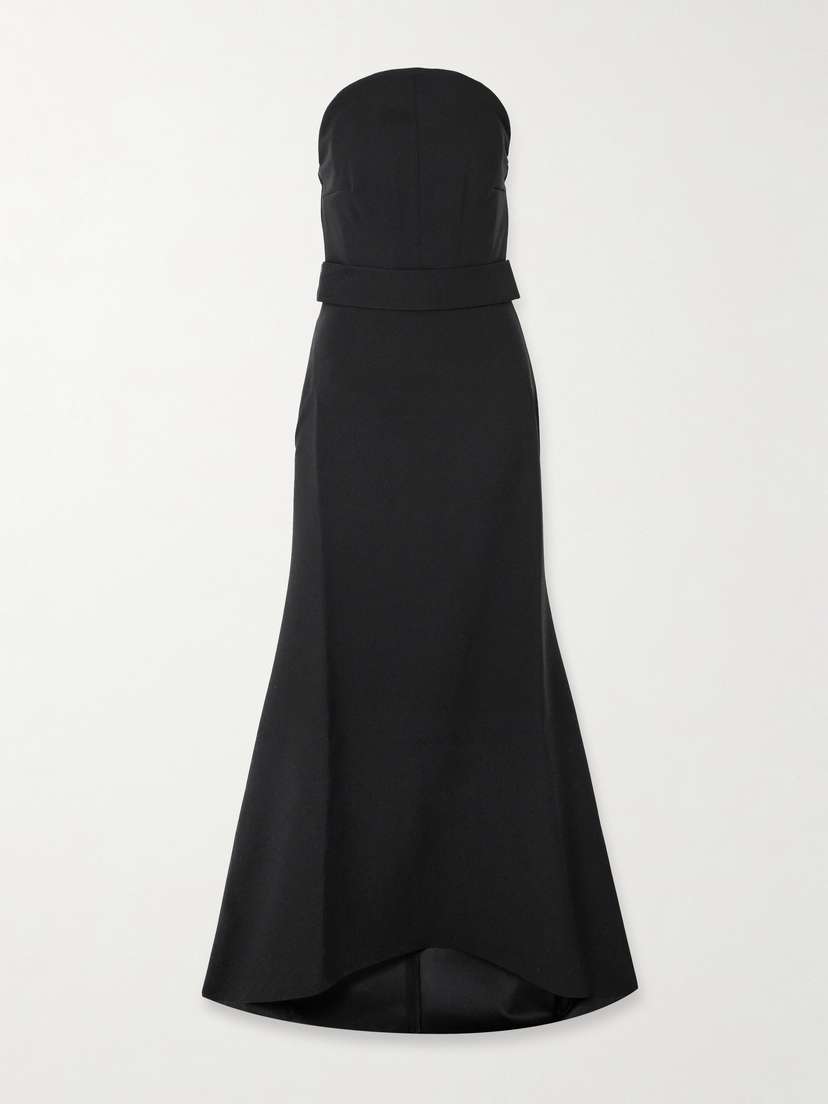 Solace London Ember Belted Crepe Maxi Dress