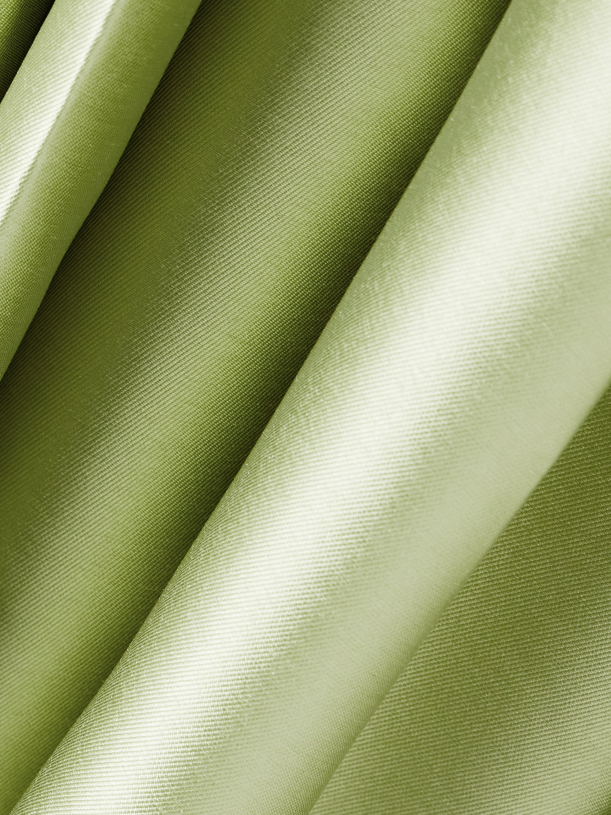 Solace London Cassia Strapless Pleated Satin-twill Gown In Green