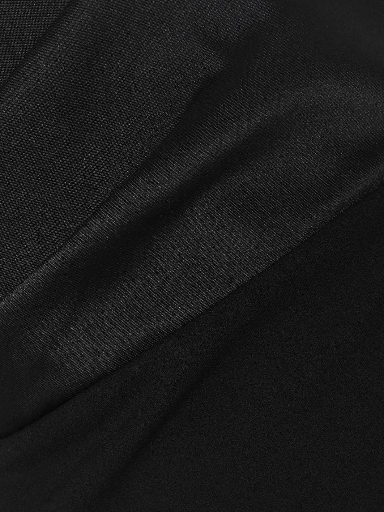 Solace London Satin Twill-trimmed Crepe Gown In Black