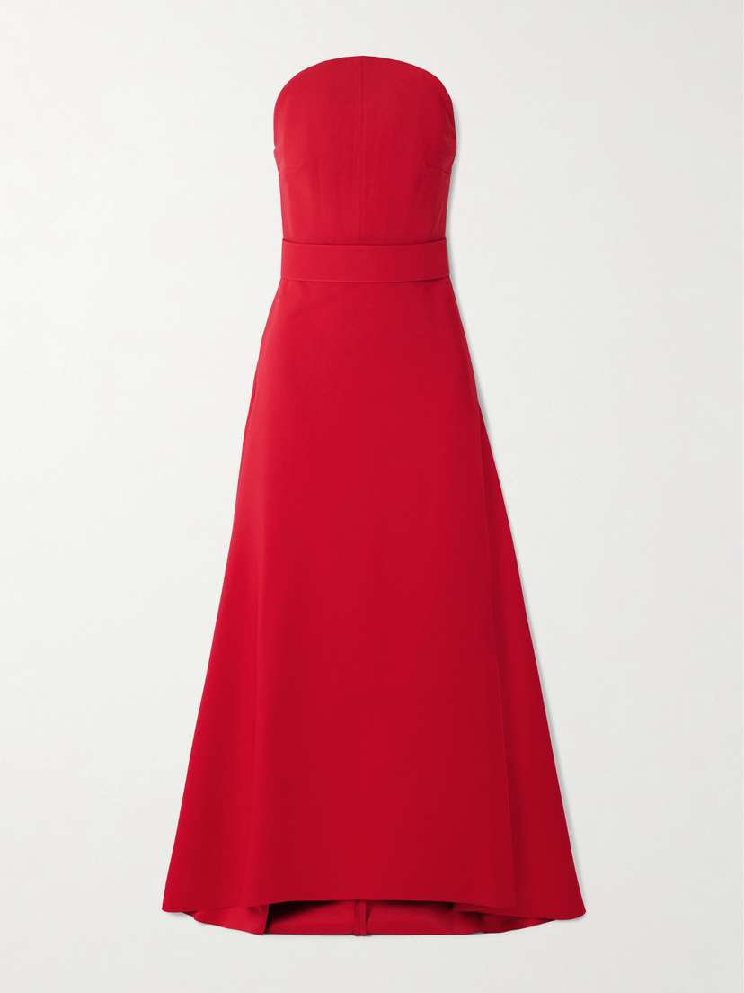 Solace London Ember Belted Crepe Maxi Dress