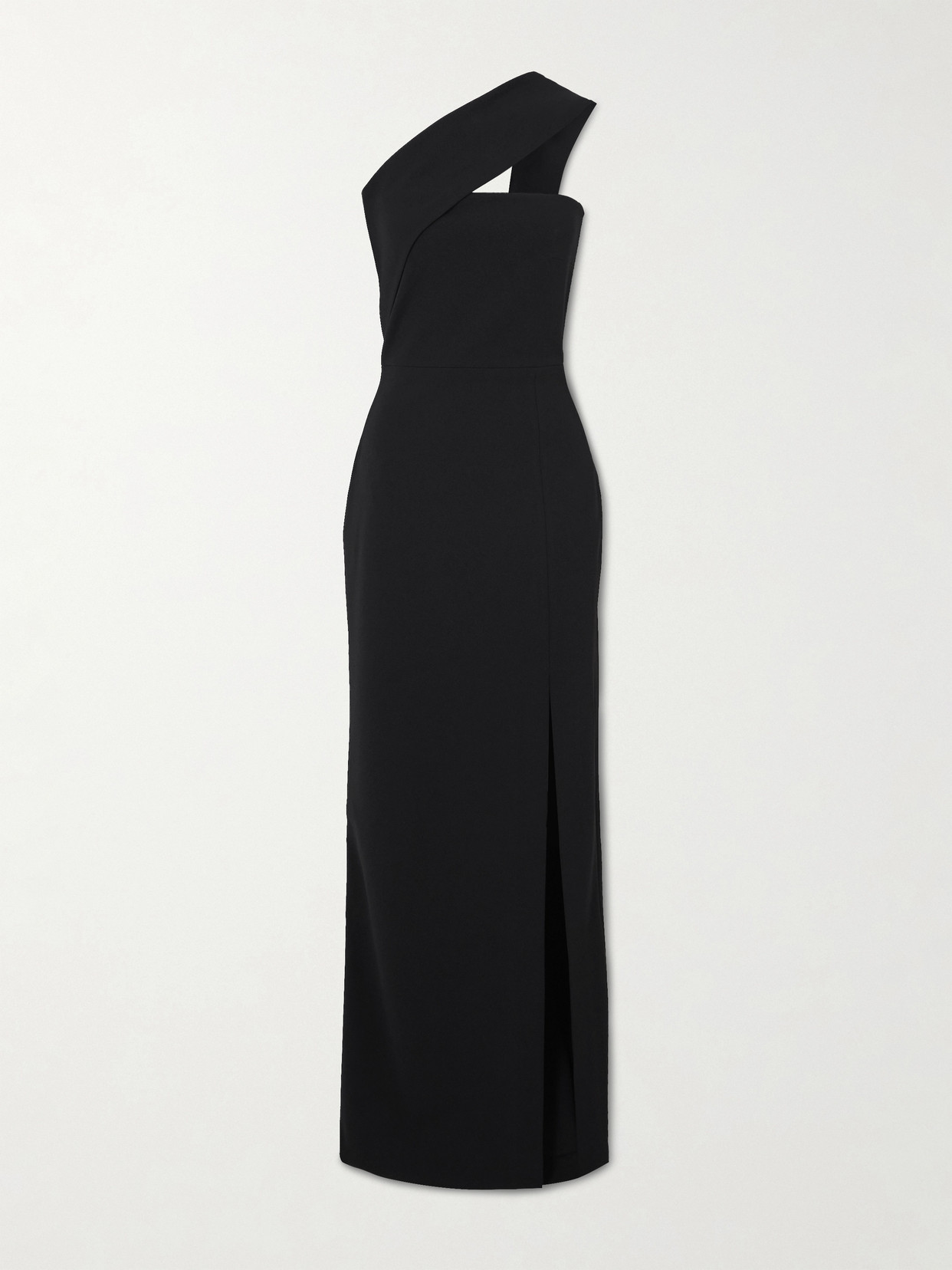 Solace London - One-shoulder Crepe Gown - Black