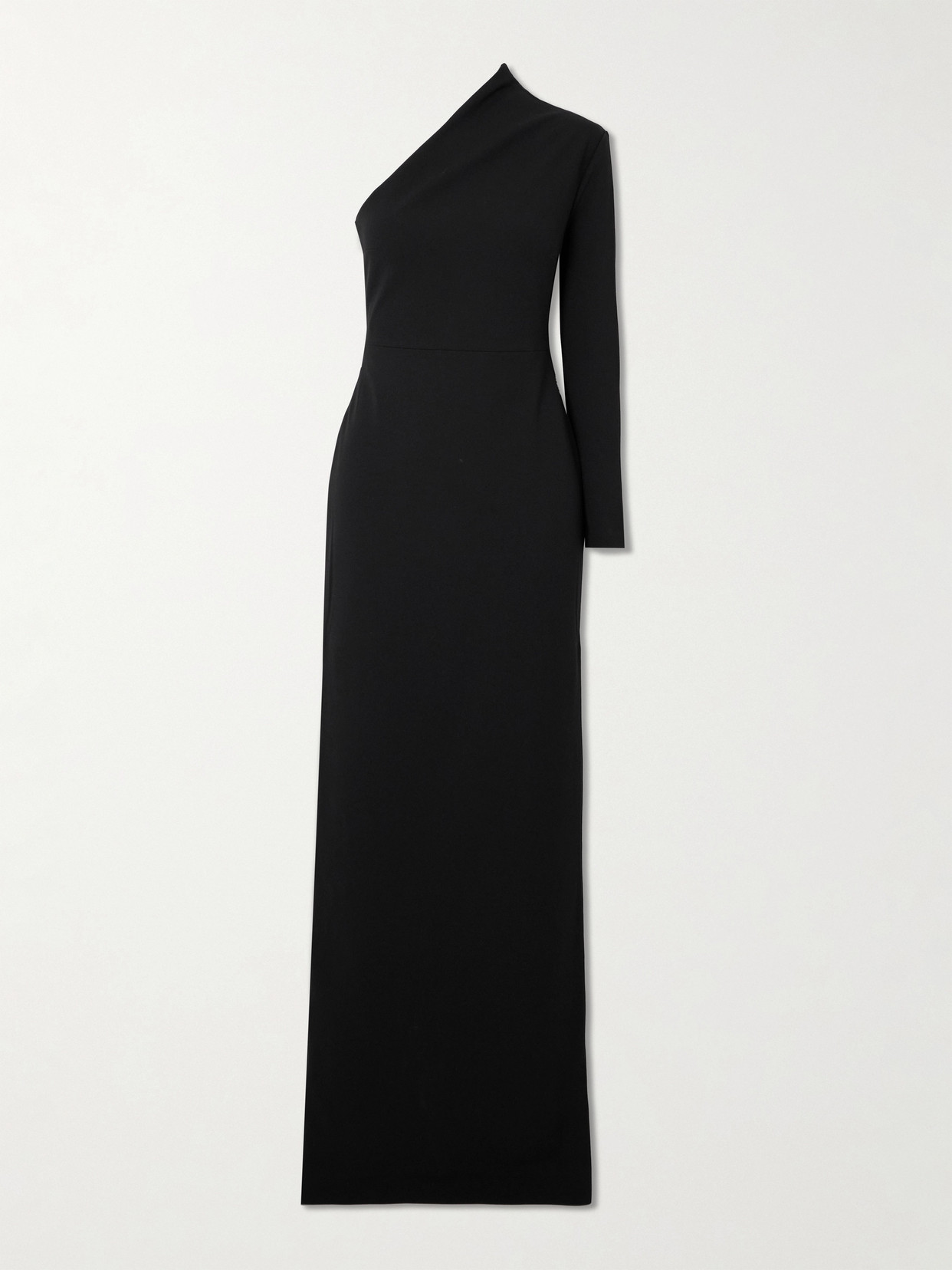 Solace London - Joana One-sleeve Crepe Gown - Black