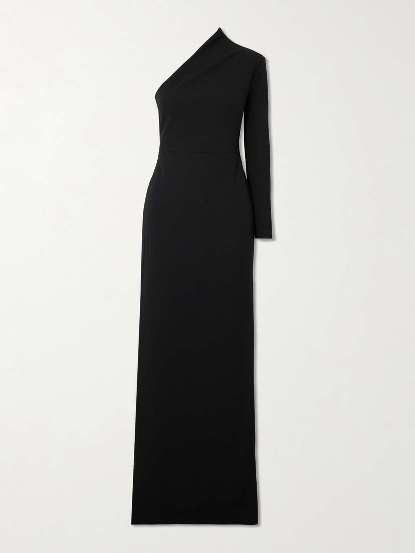 Solace London Joana One-sleeve Crepe Gown