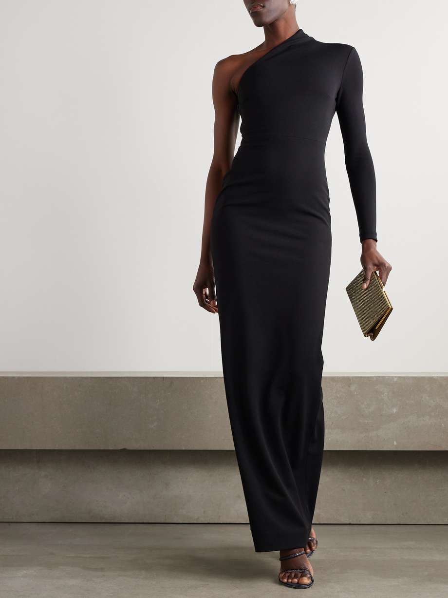 joana one-sleeve crepe gown