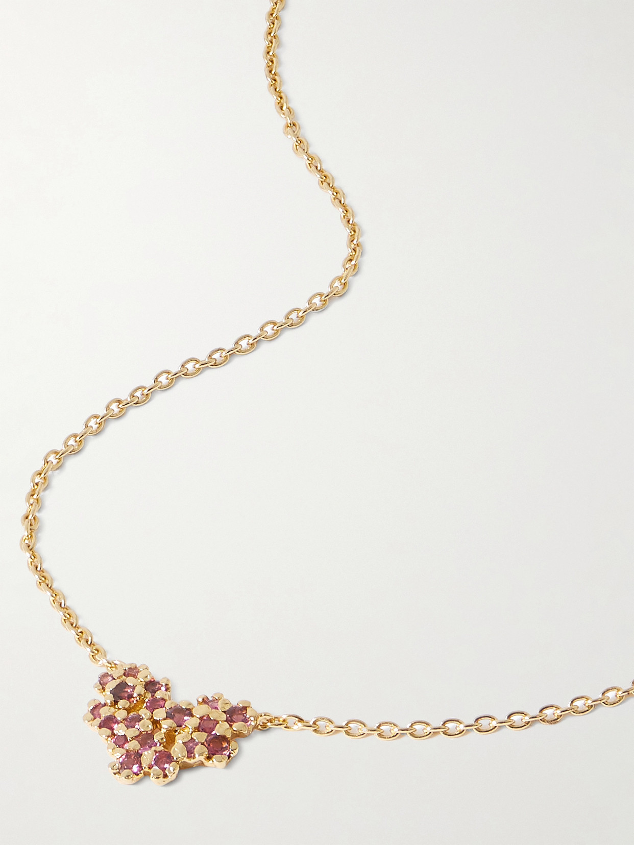 Pacharee Floret Heart Gold-plated Tourmalines Necklace