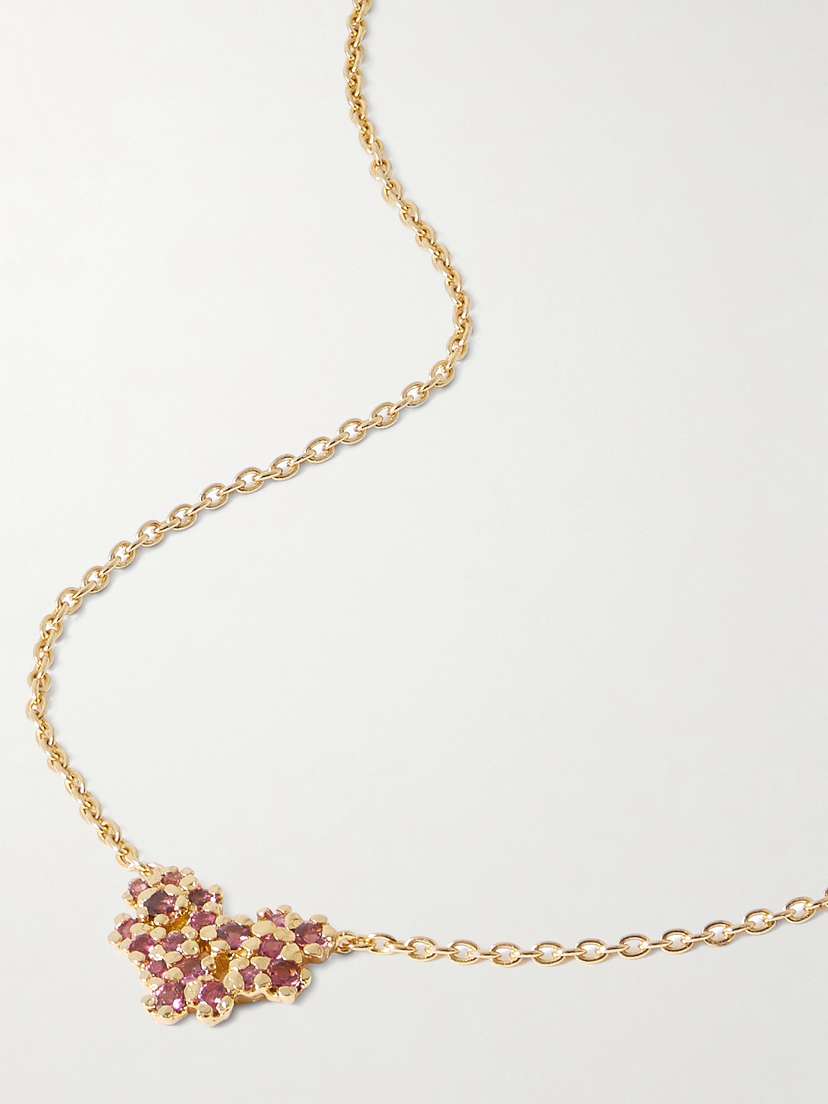 Pacharee Floret Heart Gold-plated Tourmalines Necklace