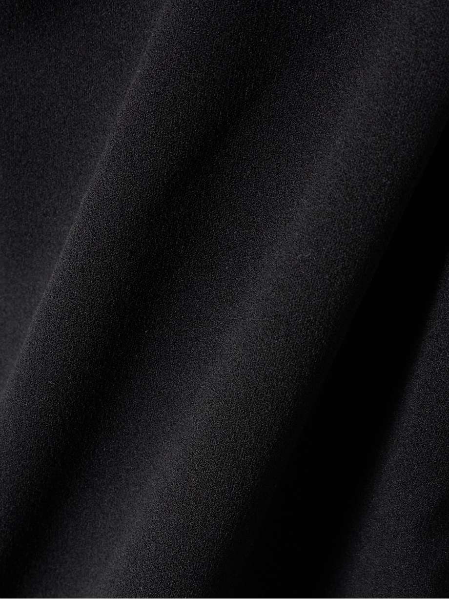 malla strapless crepe gown