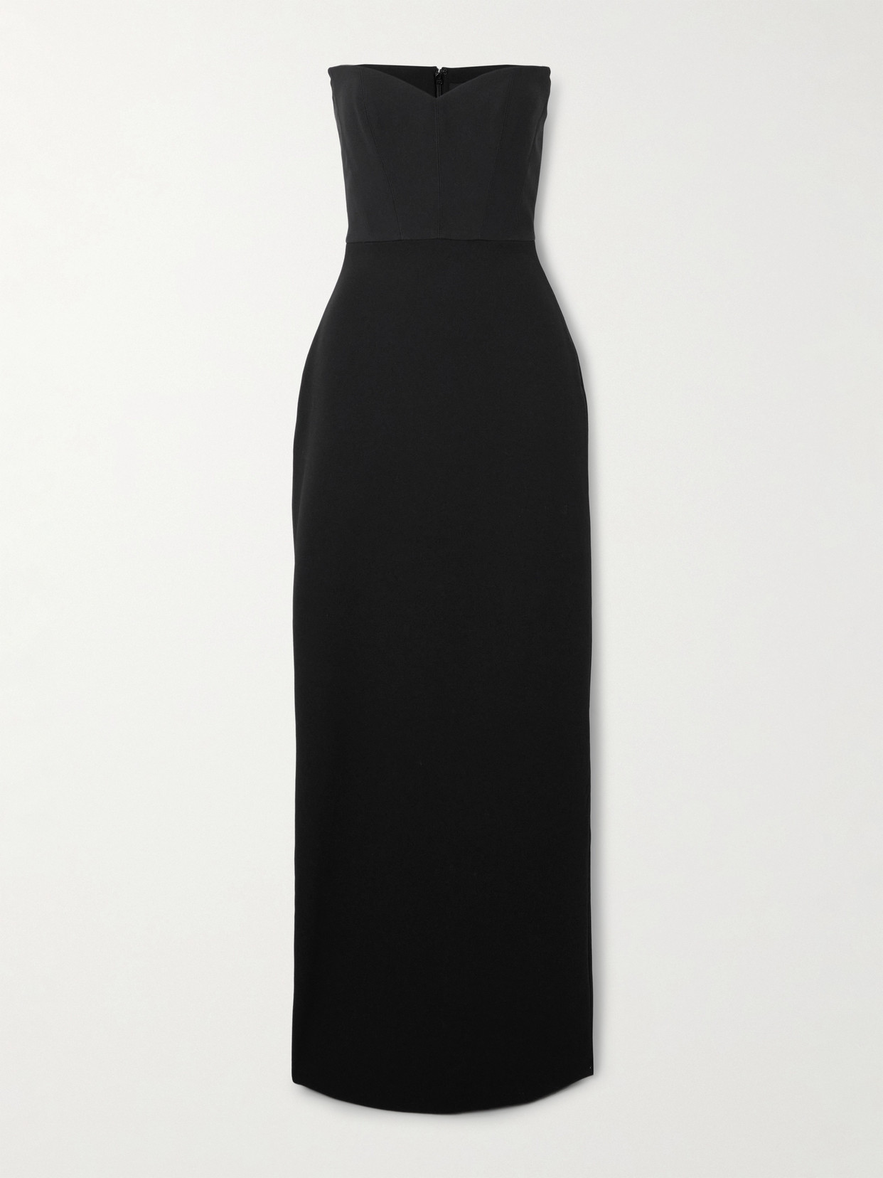 Solace London - Malla Strapless Crepe Gown - Black