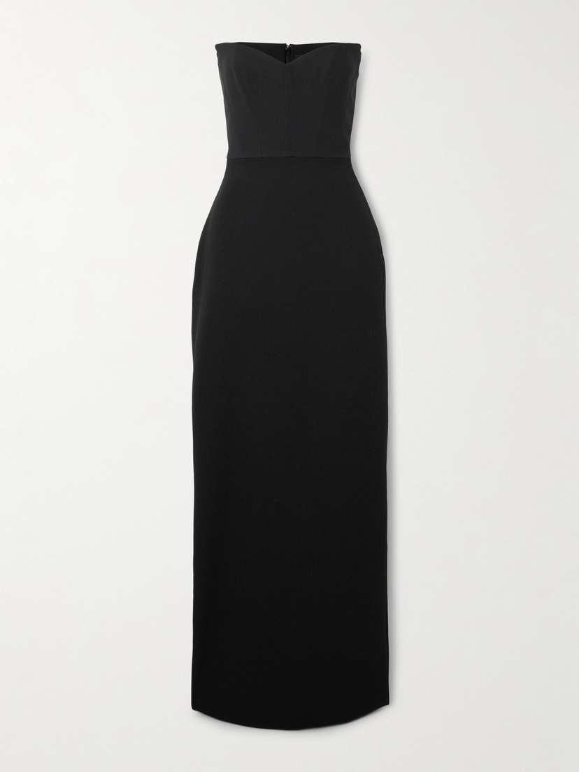 Solace London Malla Strapless Crepe Gown