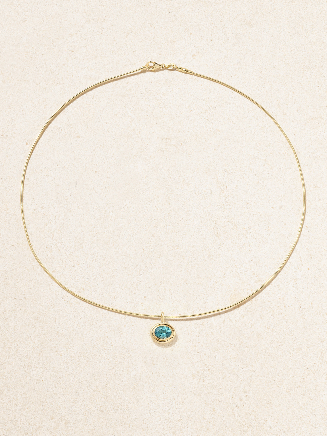 Gemella 18-karat Gold Tourmaline Necklace In Blue