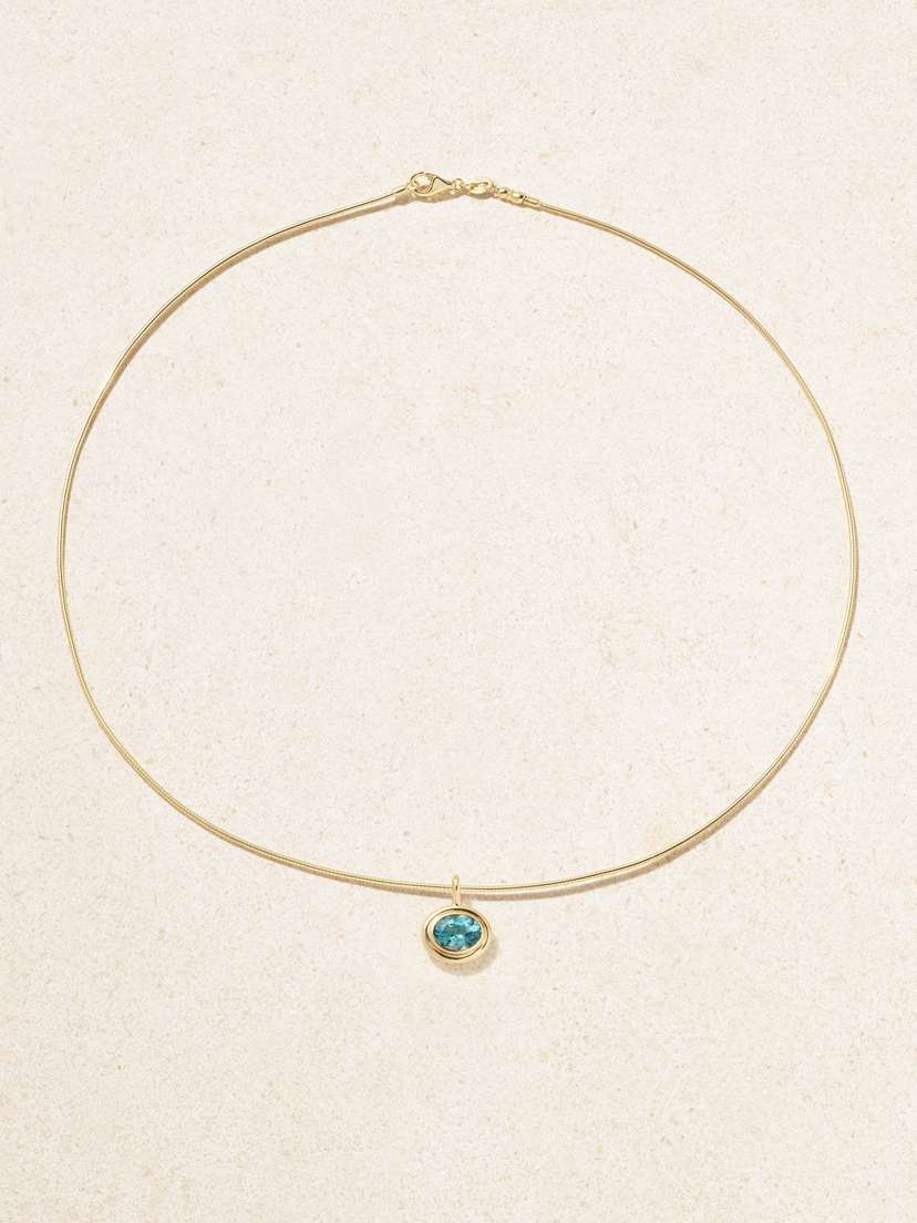 Gemella 18-karat Gold Tourmaline Necklace