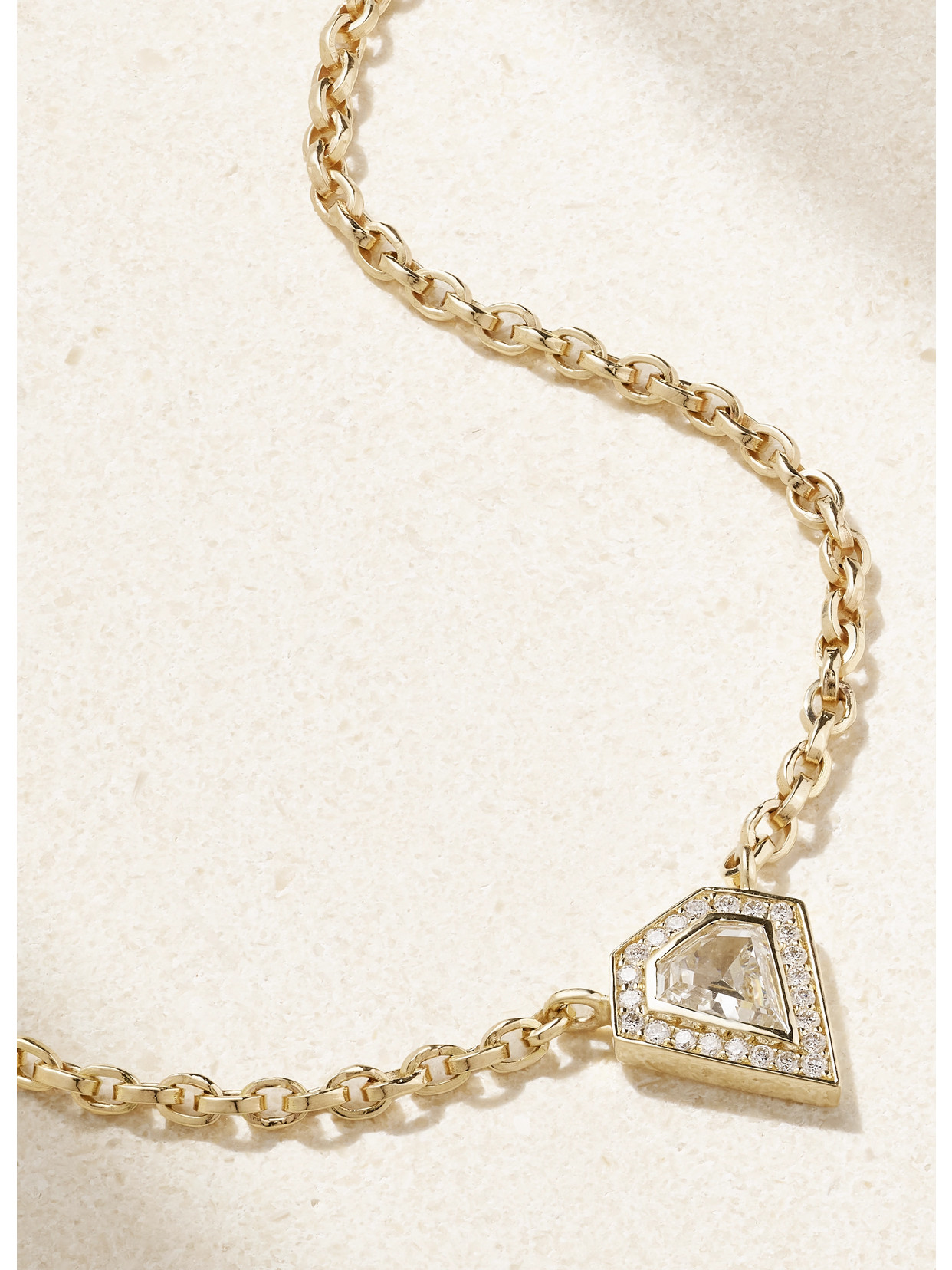 Kolours Jewelry 18-karat Gold Diamond Necklace