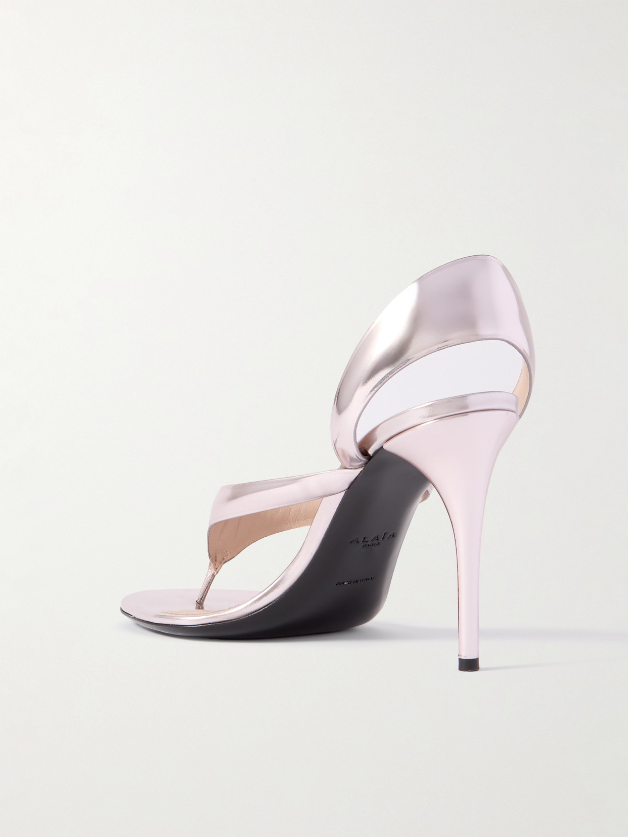 Alaïa - Tong 90 Mirrored-Leather Sandals