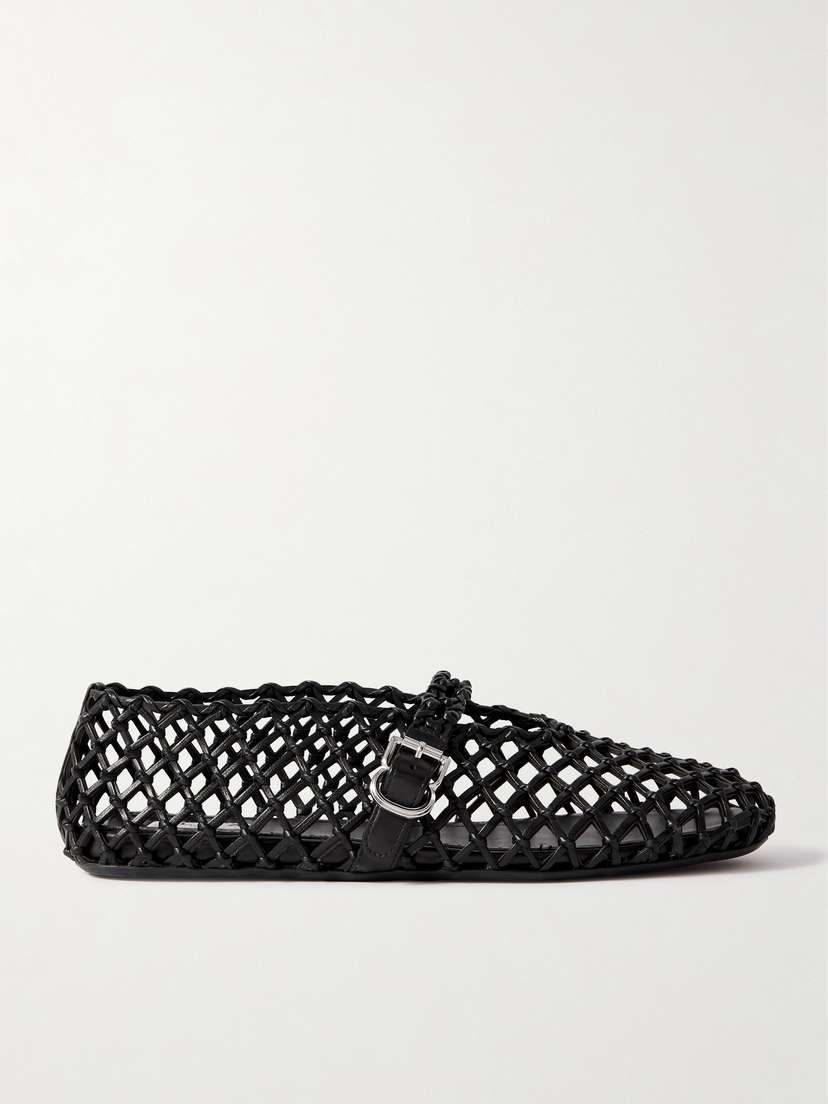 Alaïa Woven Leather Ballet Flats