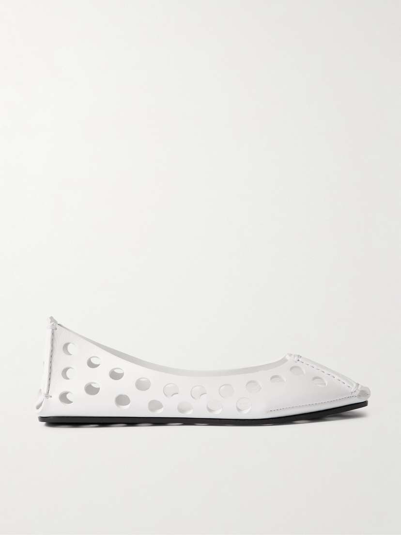 Alaïa Perforated Leather Ballet Flats