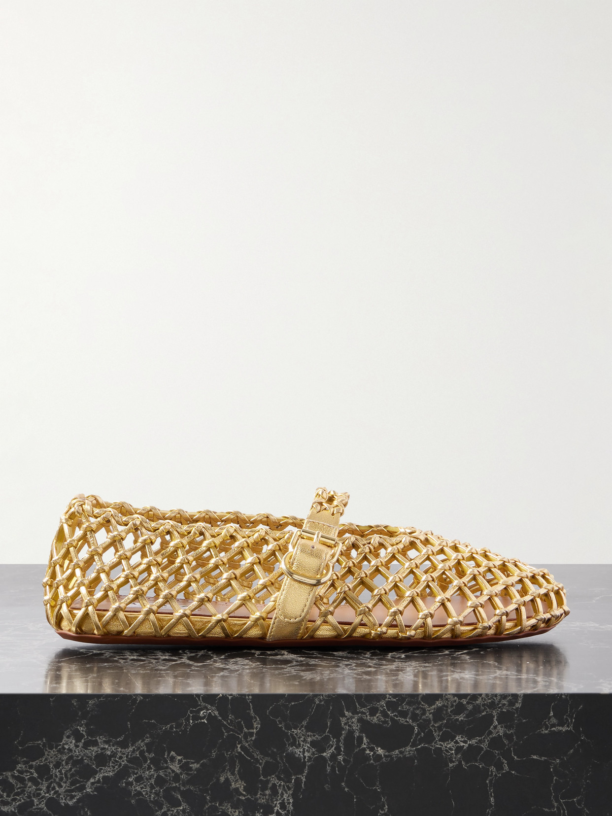 Alaïa Ballet Flat In Gold