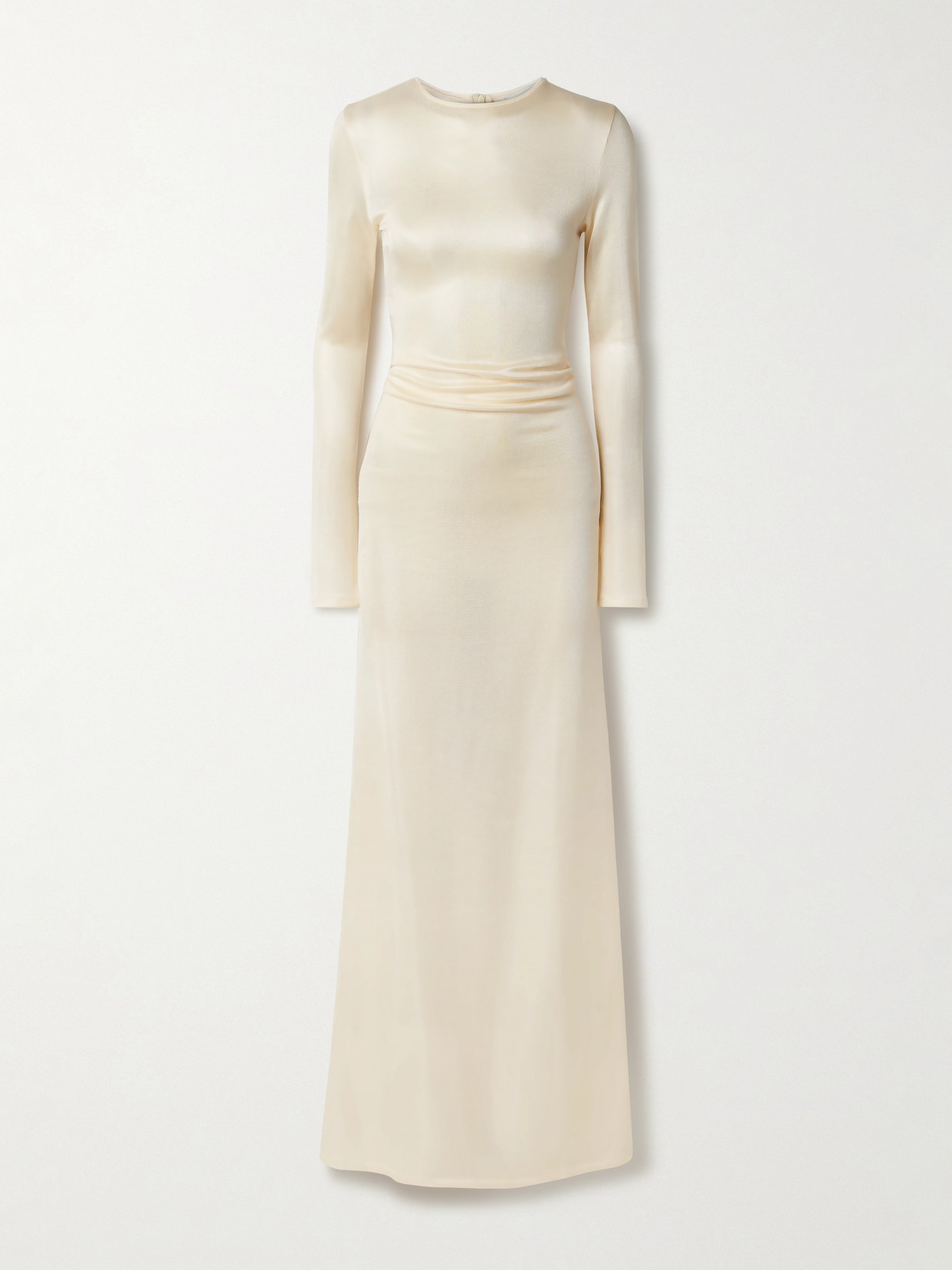 Tove Luella Gathered Stretch-knit Maxi Dress In Cream