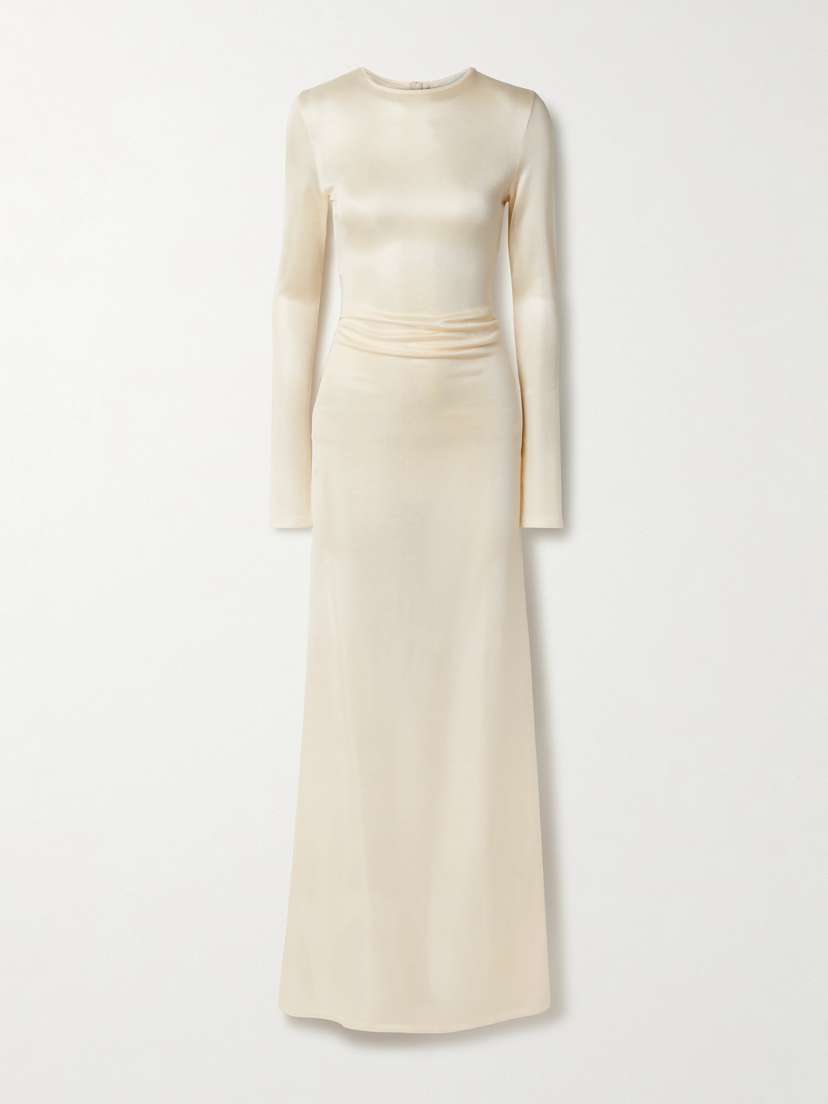Tove Luella Gathered Stretch-knit Maxi Dress