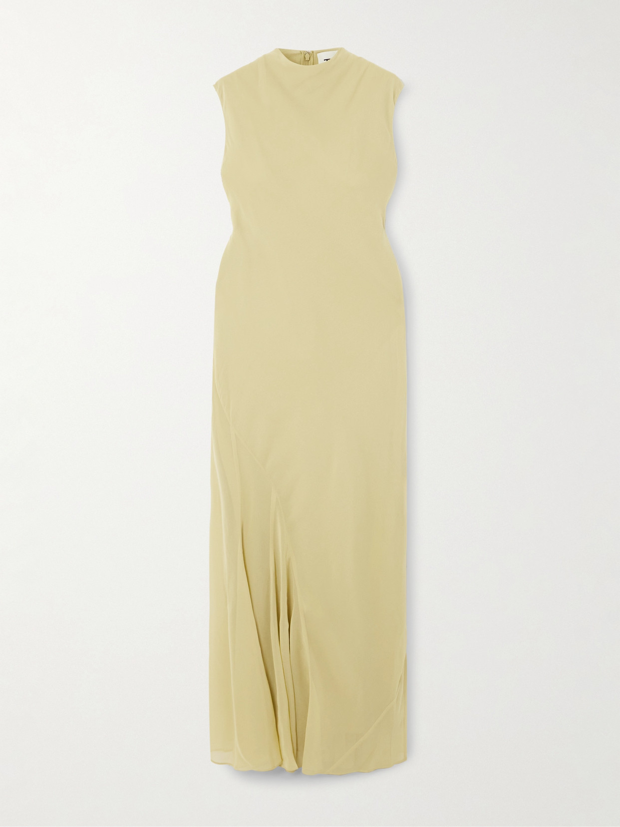 Shop Tove Erin Draped Silk-chiffon Maxi Dress In Green