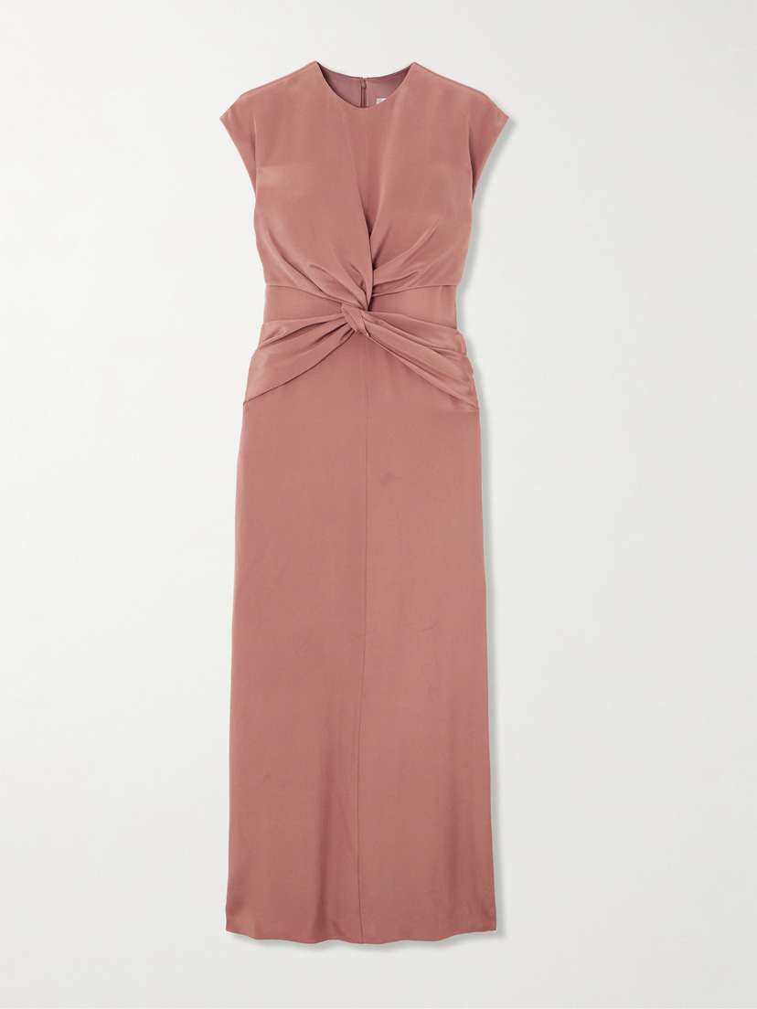 Tove Jessa Twist-front Crepe Midi Dress