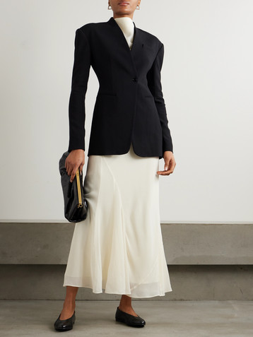 TOVE Aster asymmetric crepe blazer
