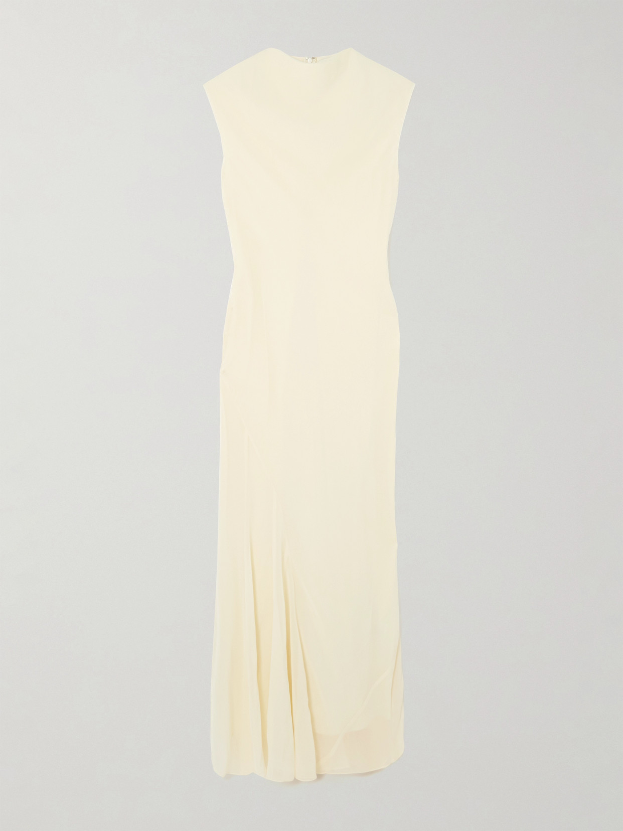 TOVE - Erin Gathered Silk-crepe Maxi Dress - Off-white
