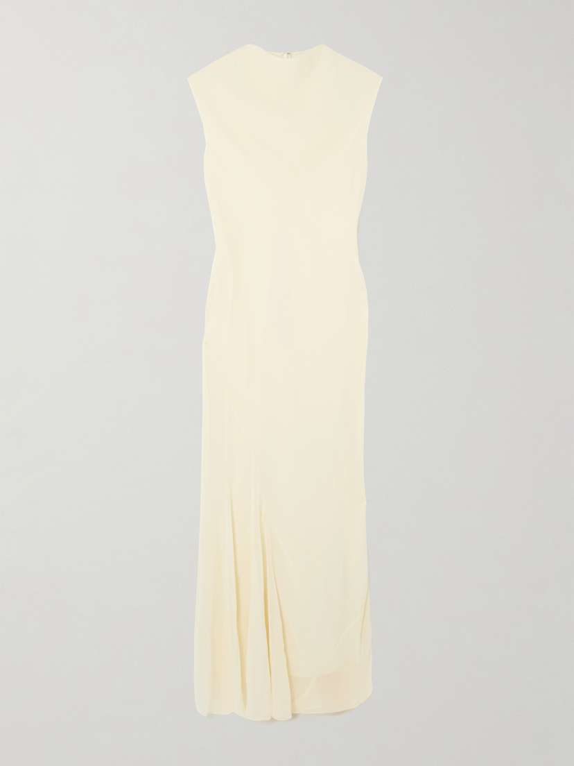 Tove Erin Gathered Silk-crepe Maxi Dress