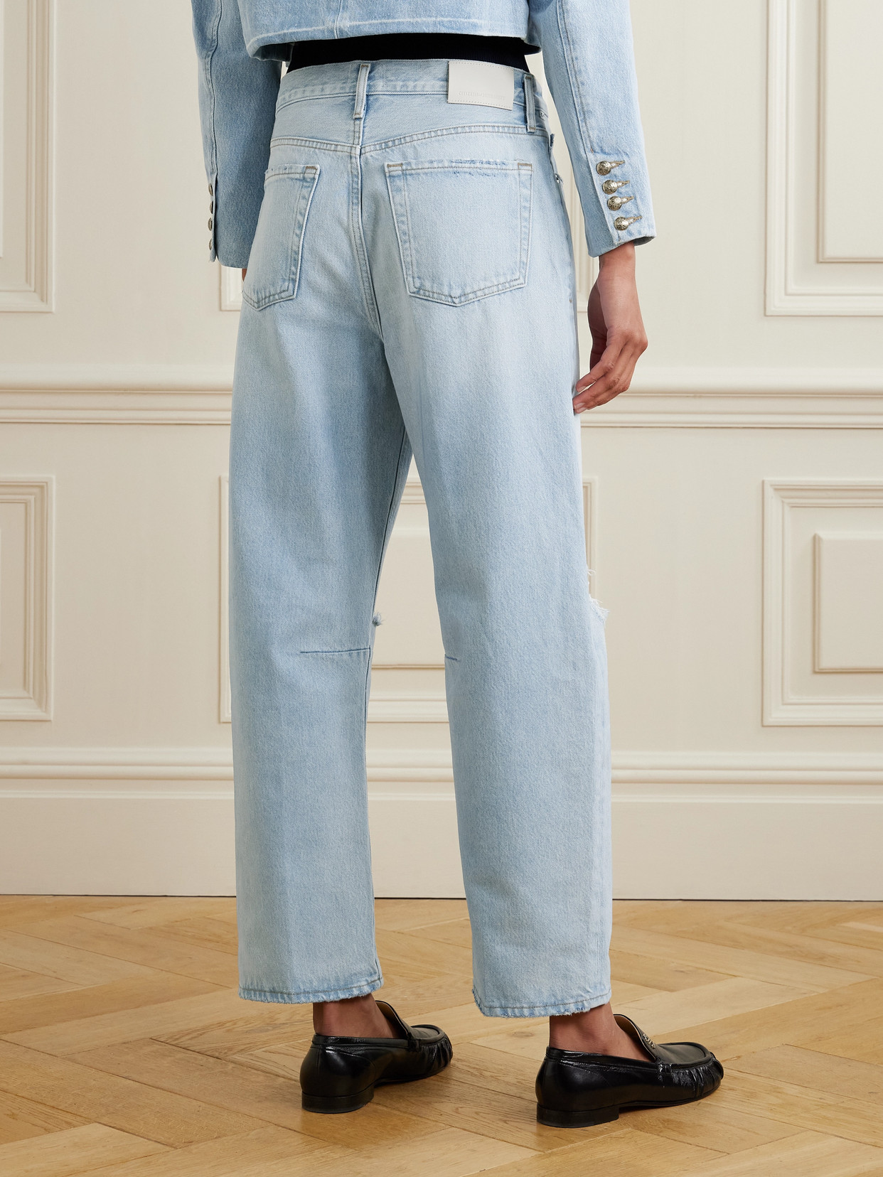 Citizen Of Humanity Neve Low Slung Relaxed Jeans Pagoda In Blue