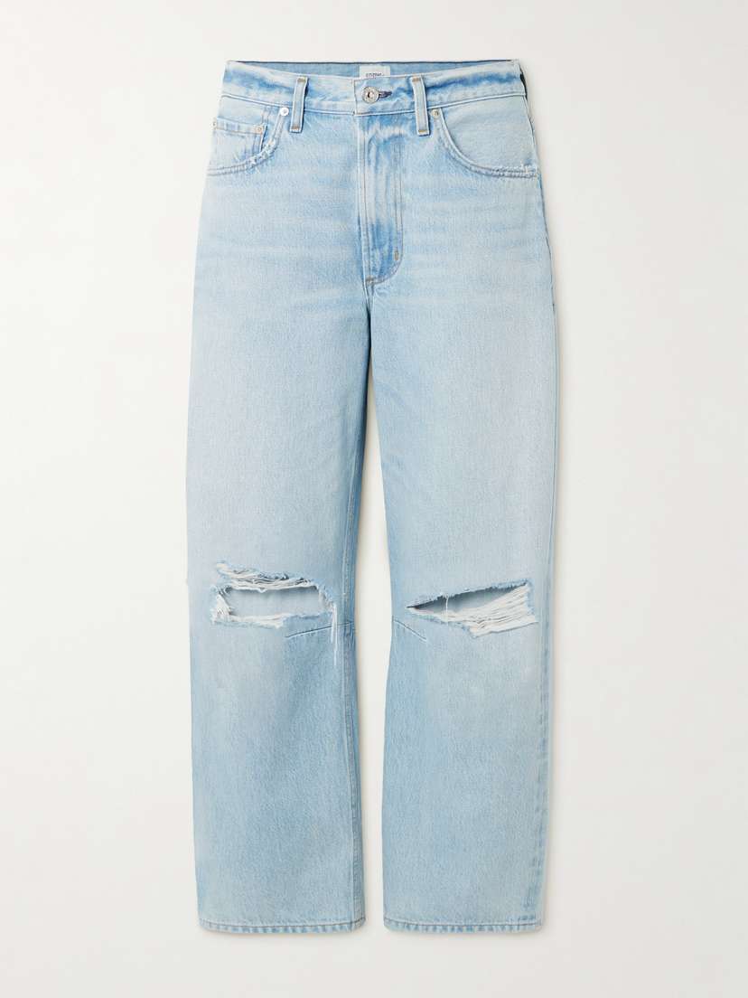 Citizens of Humanity Miro Distressed Mid-rise Barrel-leg Jeans