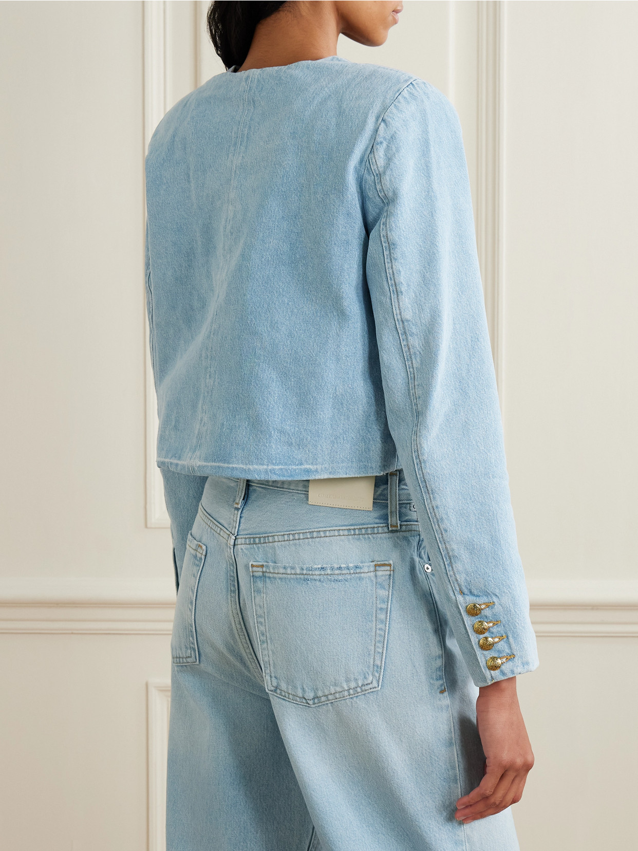 Priah Cropped Denim Jacket