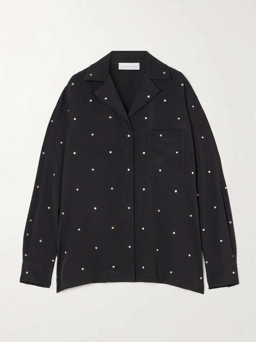 Stella McCartney Crystal-embellished Crepe Shirt