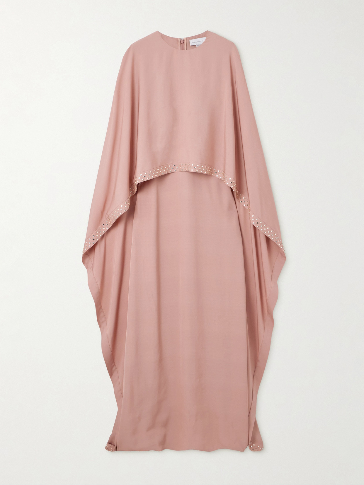 Stella Mccartney Lead-free Crystal Cape Gown In Pink