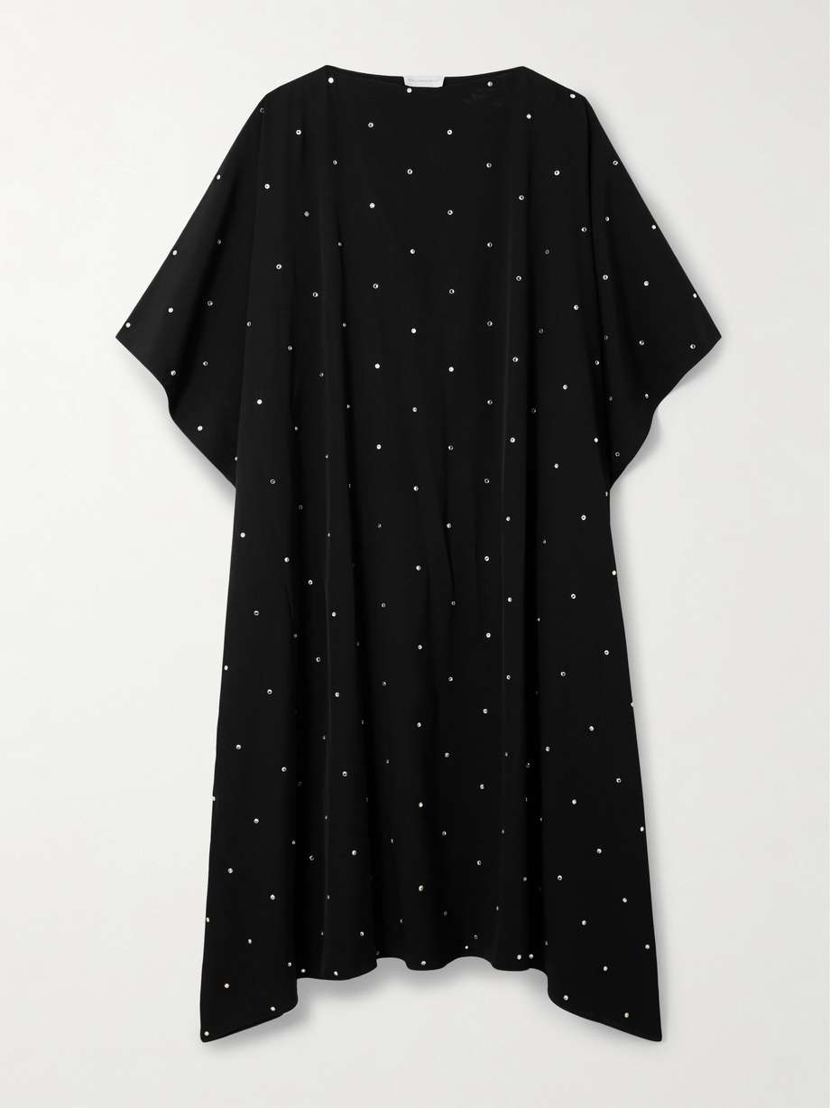 crystal-embellished crepe kaftan