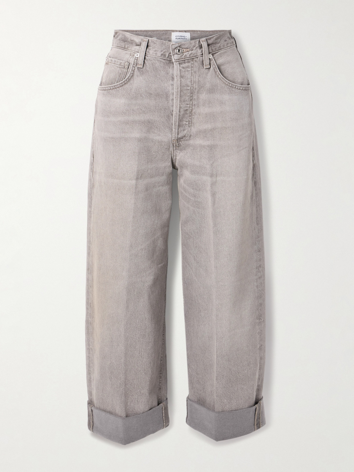 Citizens Of Humanity Ayla Baggy High-rise Straight-leg Jeans In Gray