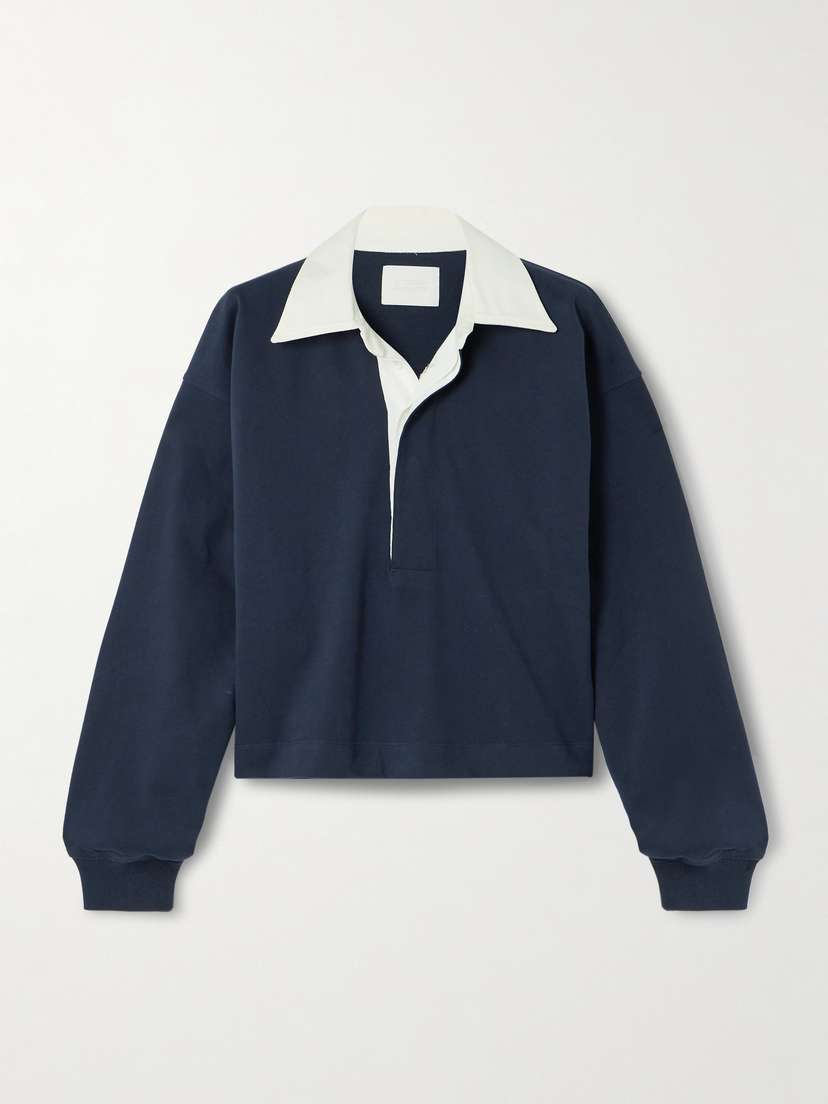 Citizens of Humanity Aris Twill-trimmed Cotton-jersey Polo Shirt