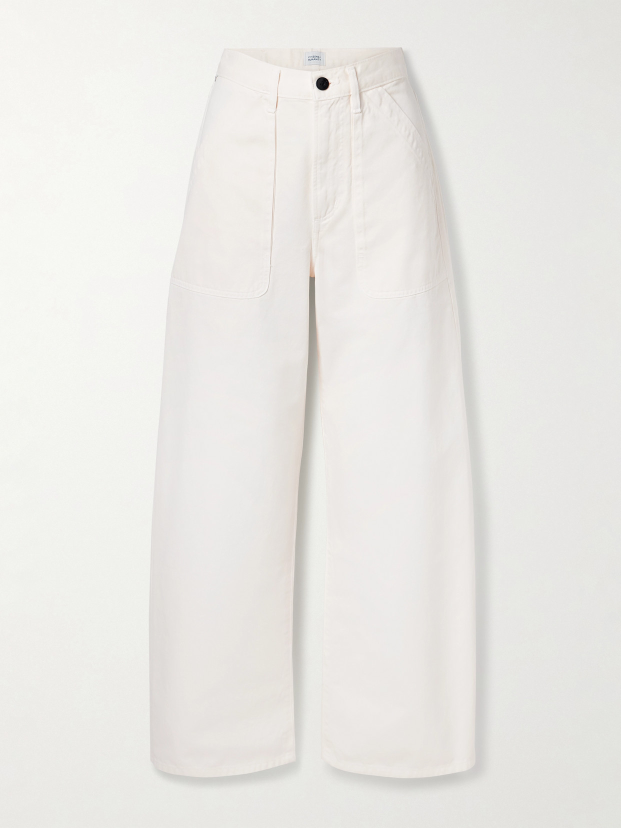 Citizens Of Humanity Ayla Cargo High-rise Wide-leg Jeans In White