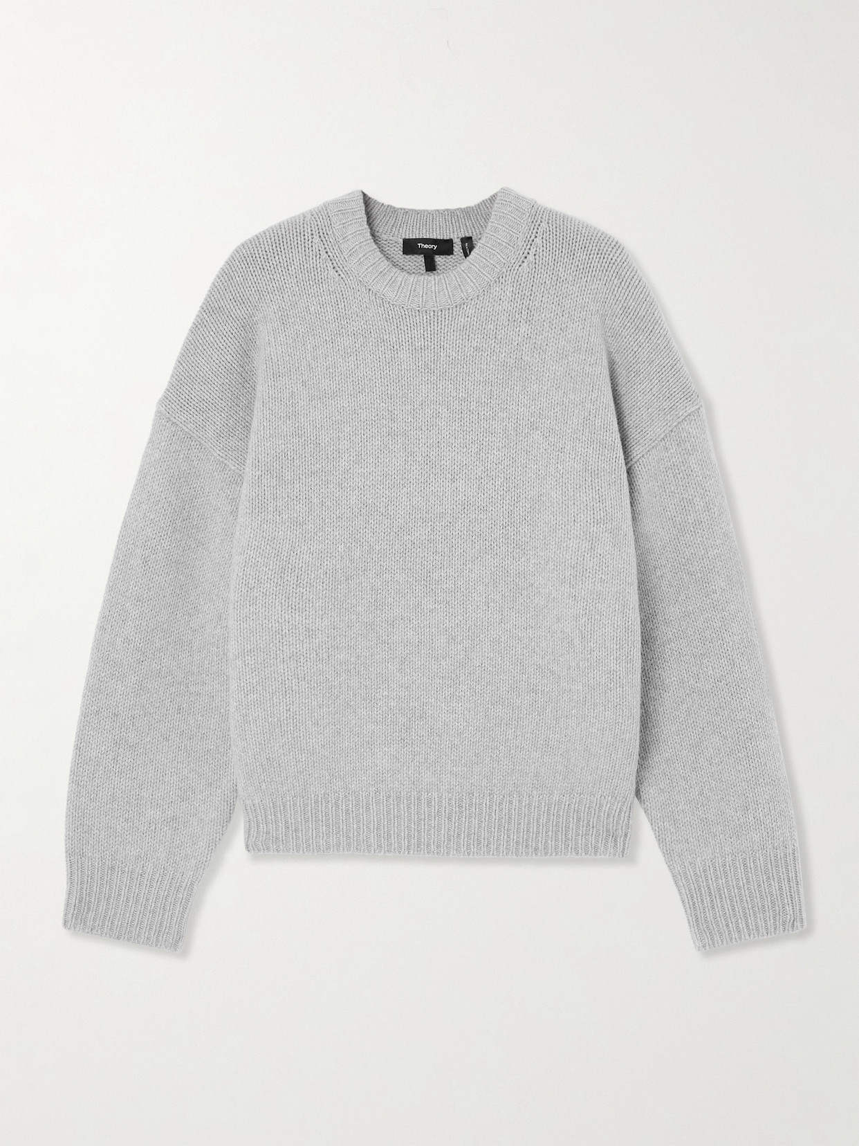 Theory Oversized Wool And Cashmere-blend Sweater In Gray