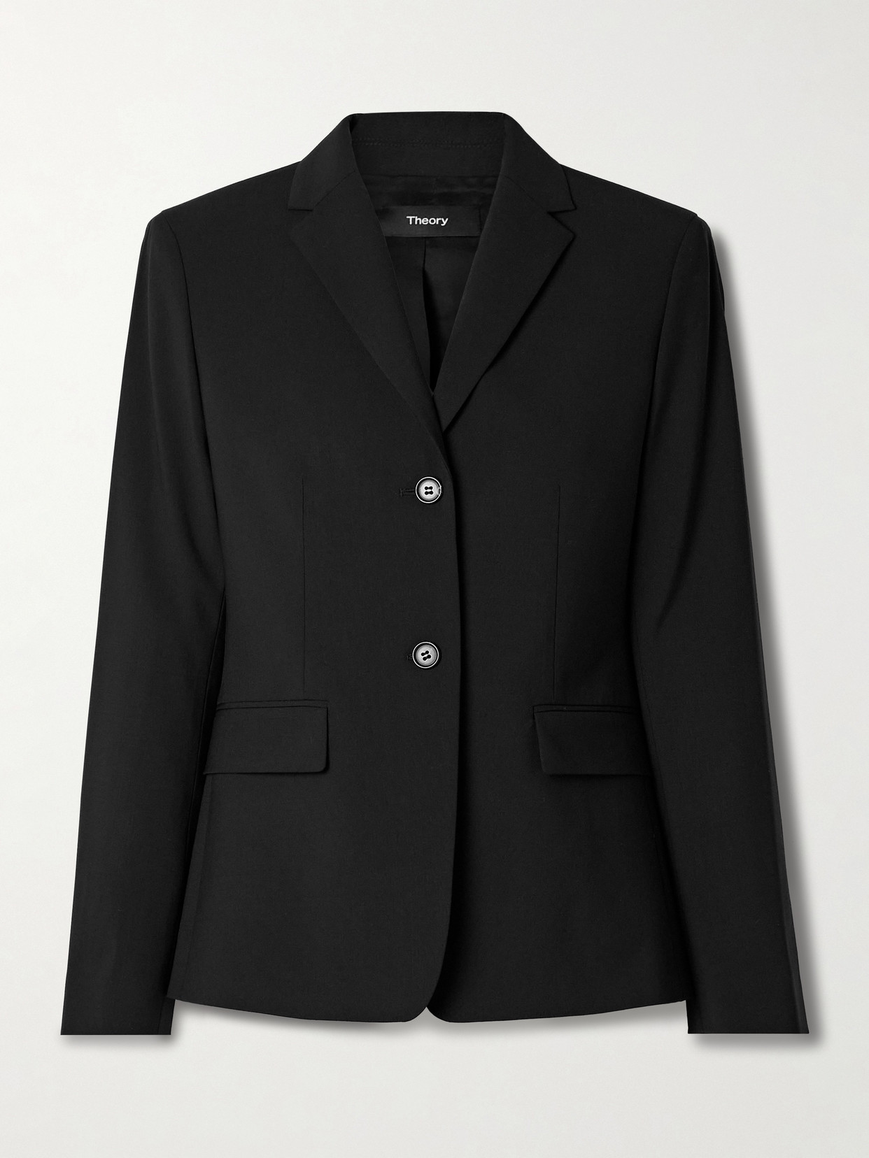 Theory Wool-blend Blazer In Black