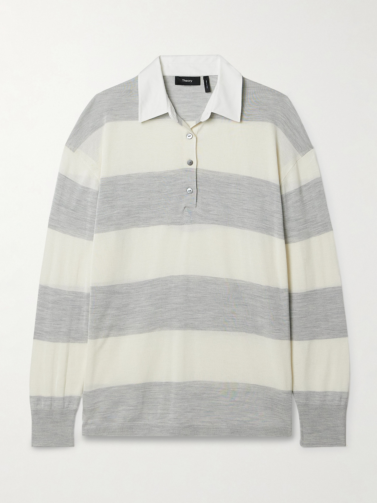 Theory Striped Cotton-blend Shirt In Unknown
