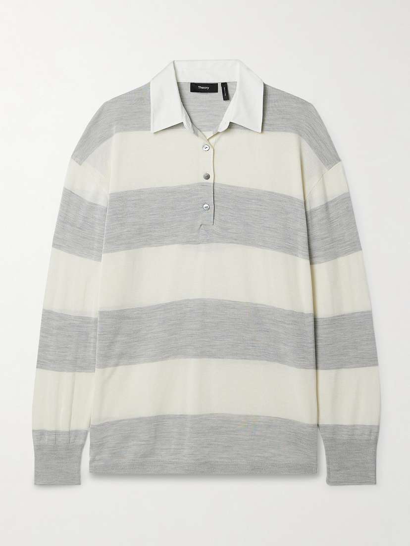 Theory Striped Cotton-blend Shirt