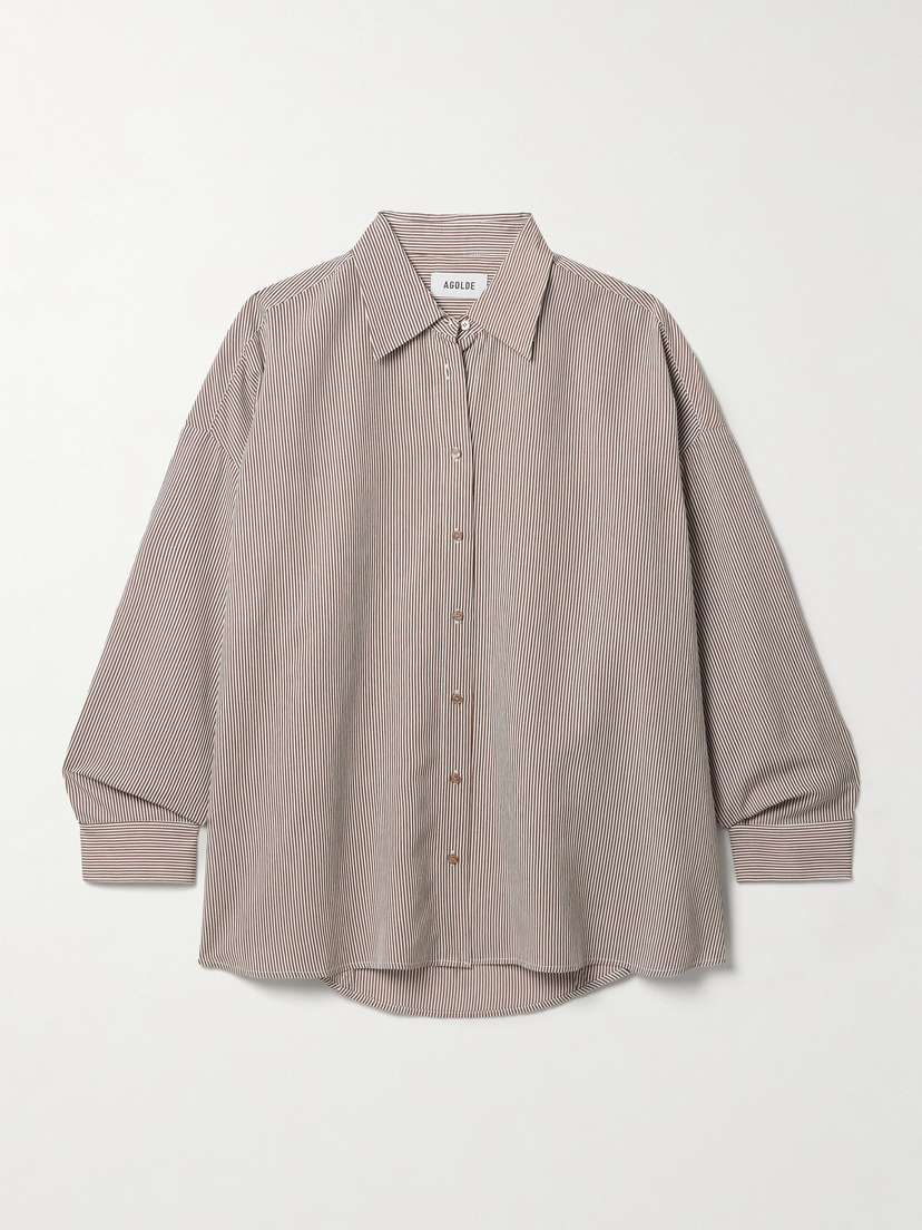 AGOLDE Roux Striped Woven Shirt
