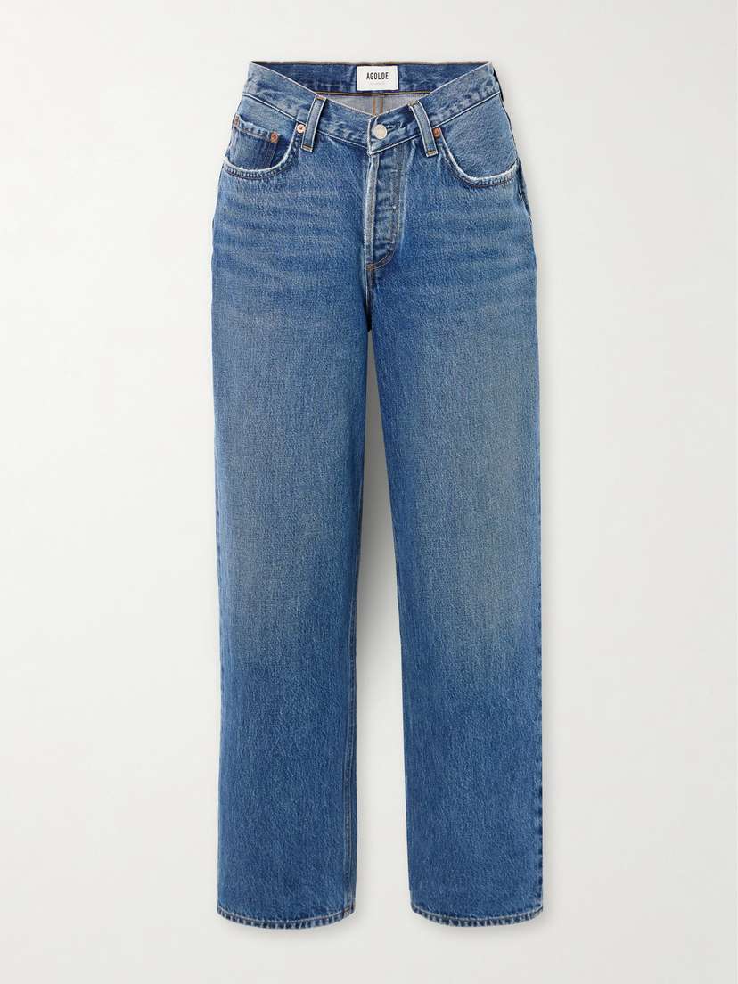 AGOLDE V Waist Baggy Mid-rise Straight-leg Jeans