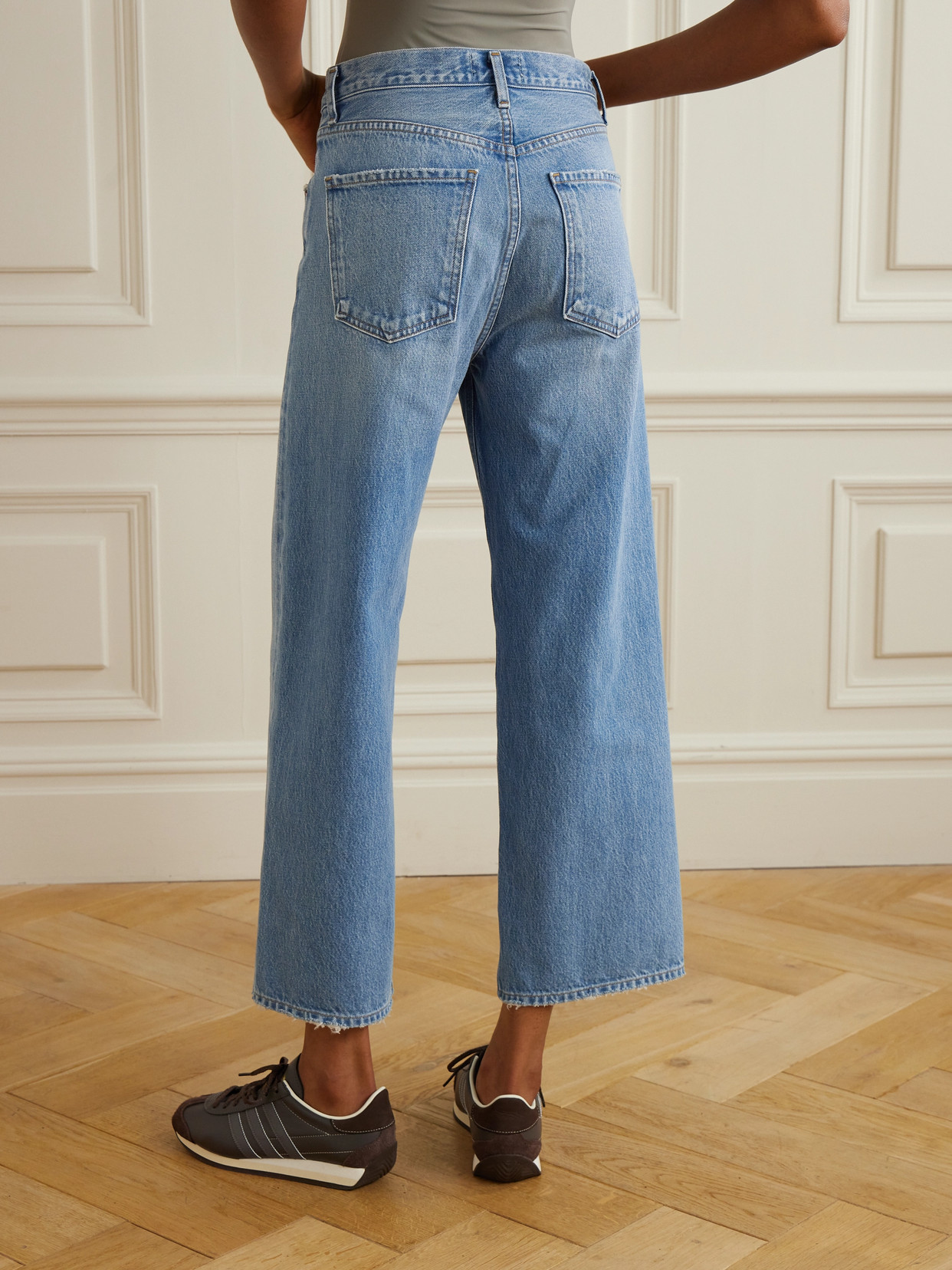 Agolde Clara Wide-leg Jeans In Blue