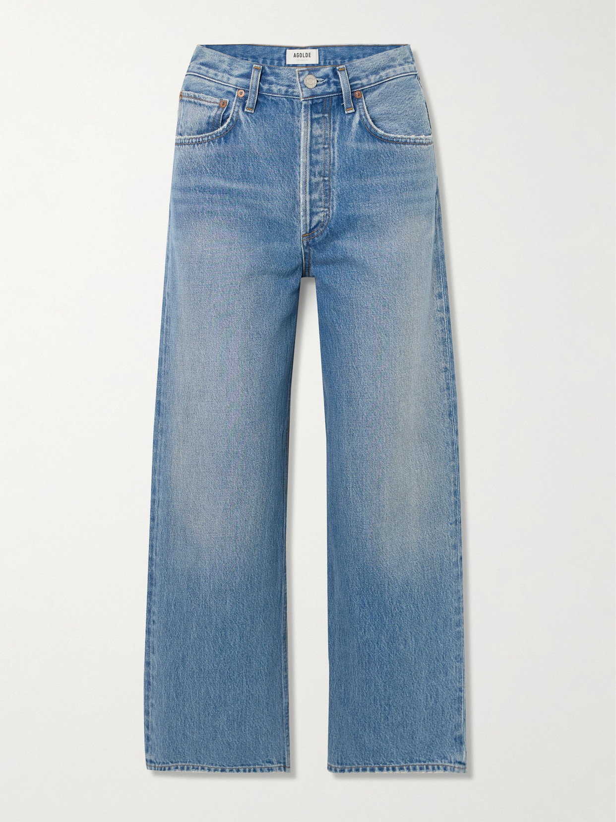 Agolde Clara Wide-leg Jeans In Blue
