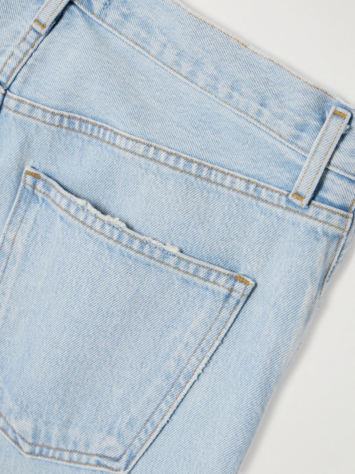 Agolde Blue Jeans With Wide Leg And Logo Patch On The Rear In Blue