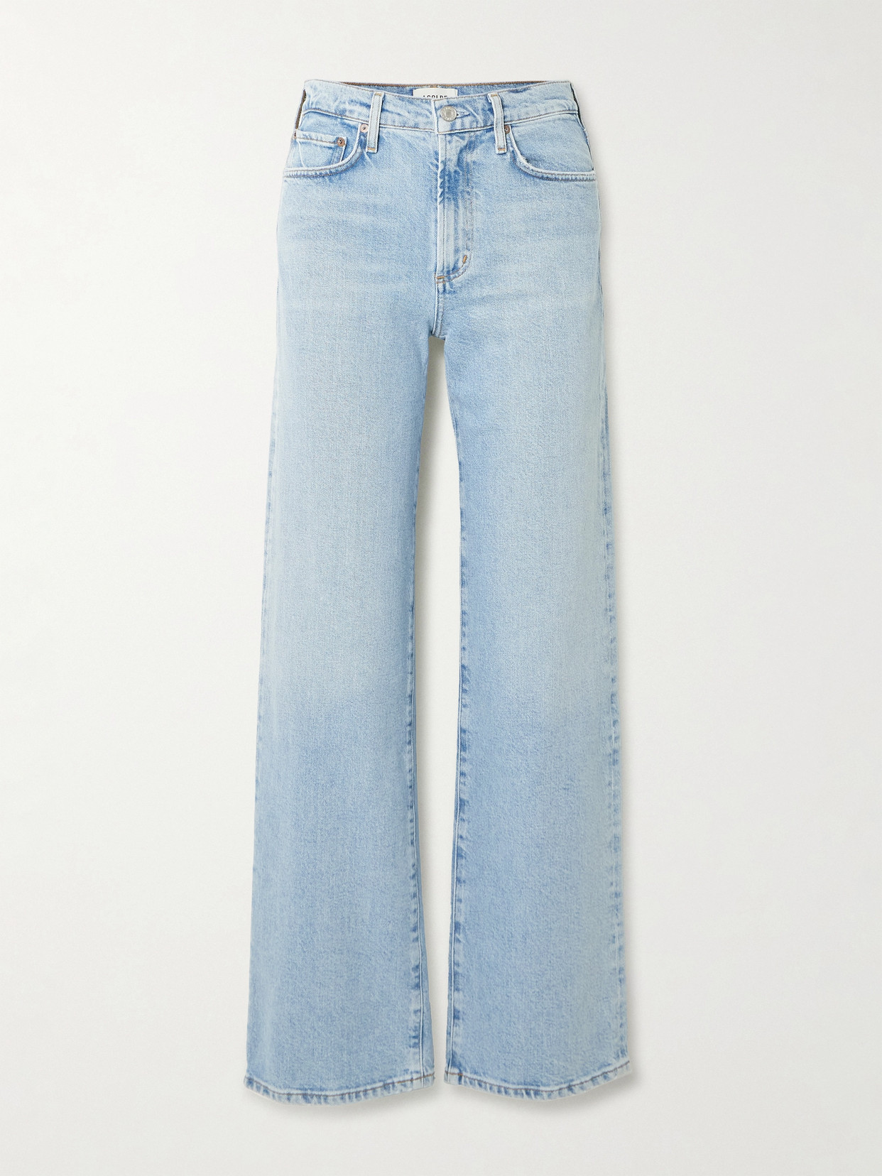 Agolde Harper Jeans Mid Rise Relaxed Straight Beam In Blue