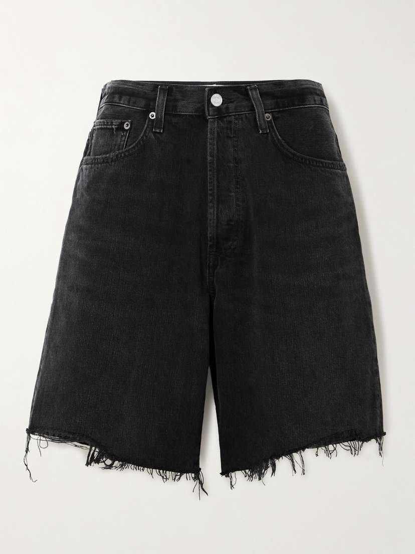AGOLDE Indra Distressed Denim Shorts